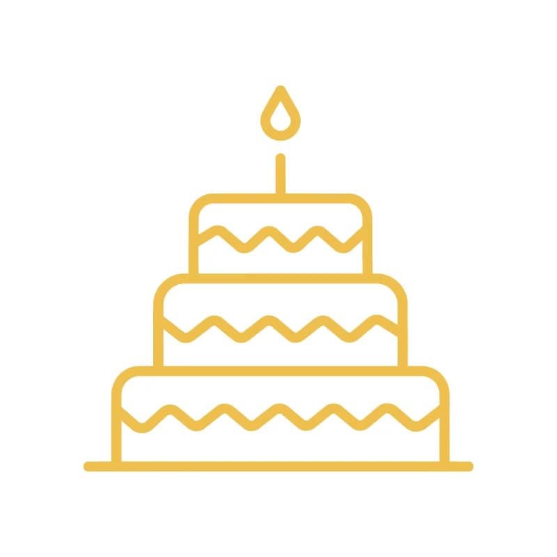 Shiny gold acrylic Happy Birthday cake topper