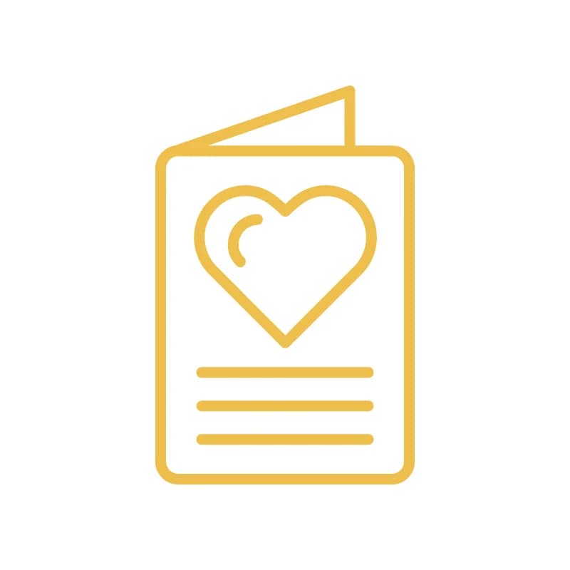 Elegantly designed greeting card with a heartfelt handwritten message