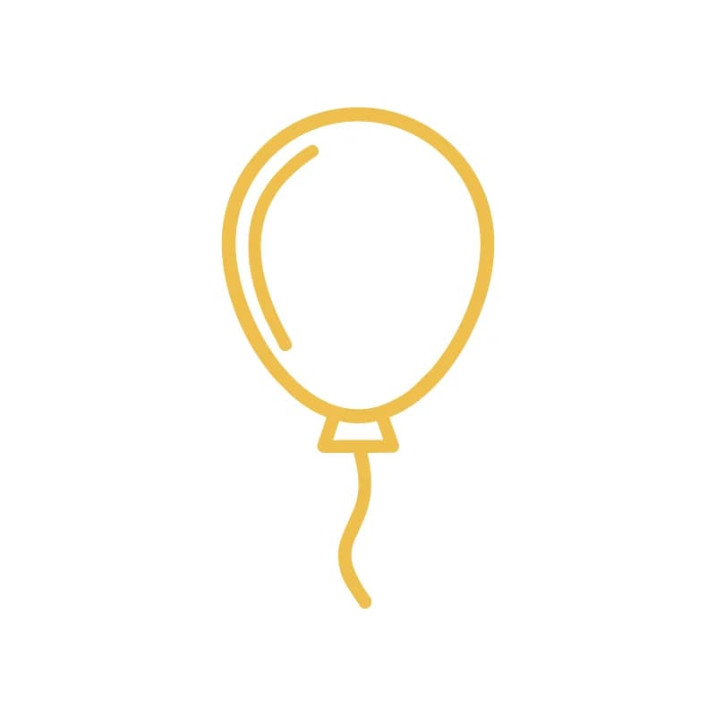 A personalized single foil helium balloon with ribbon